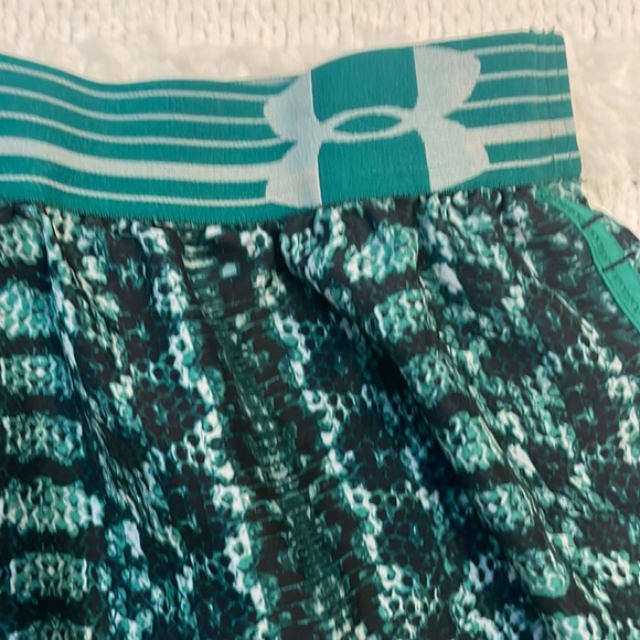 Under armor shorts athletic lined panties pocket teal green women size S small - Picture 2 of 8